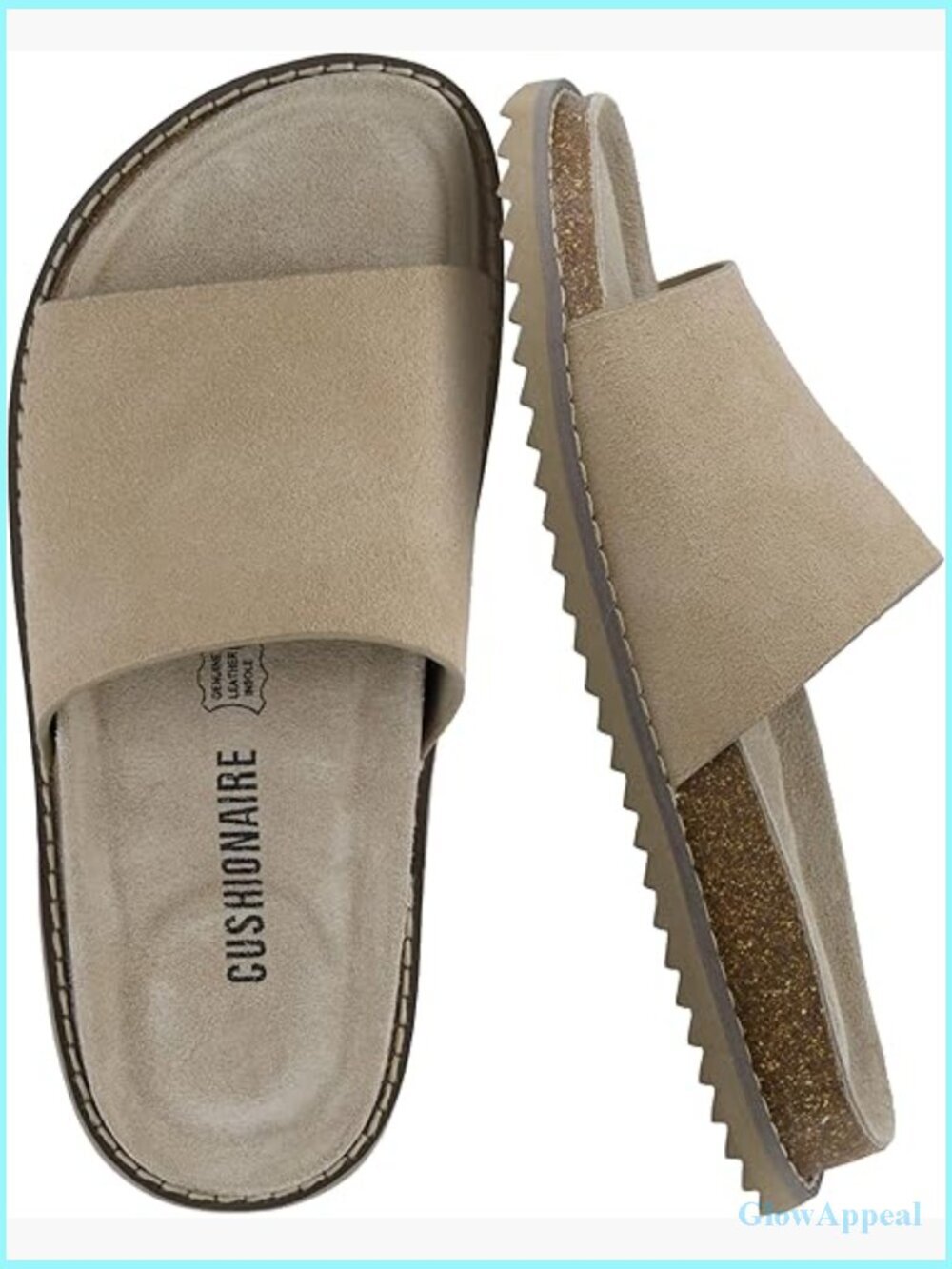 Suede Arch Support Slide Sandals